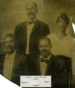 The children of George Wilson & Laura Spearman (Mary, Ned, David & Thomas Wilson)