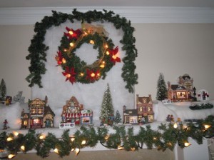 Mantle Christmas Decorations at Patricial and Amos' house