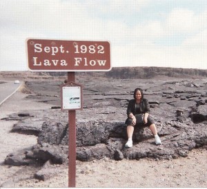 Judy Lake touring a Lava Flow